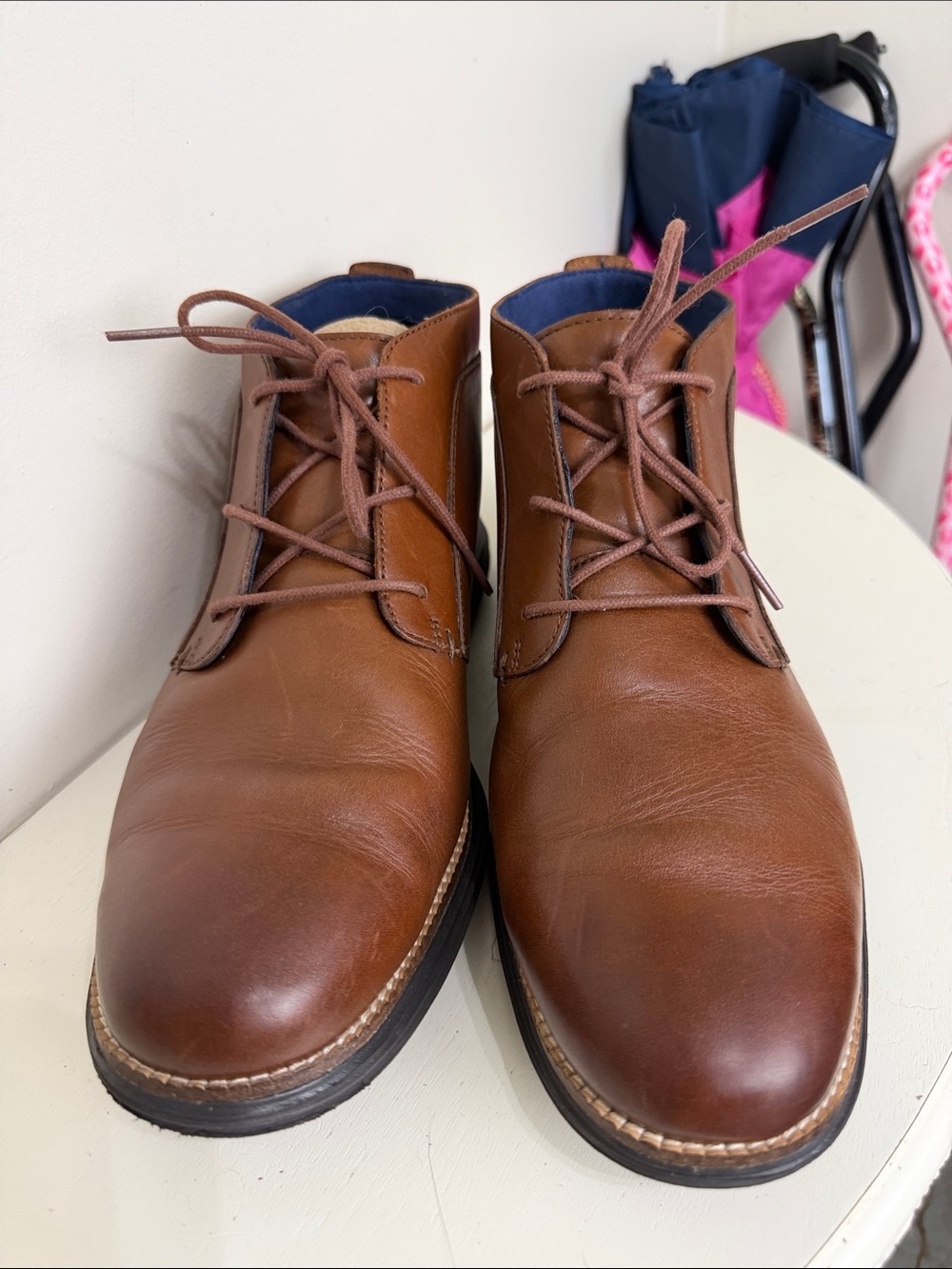 Cole Haan Grand OS Men's Tan Brown Leather Chukka Boots, Size: 10.5